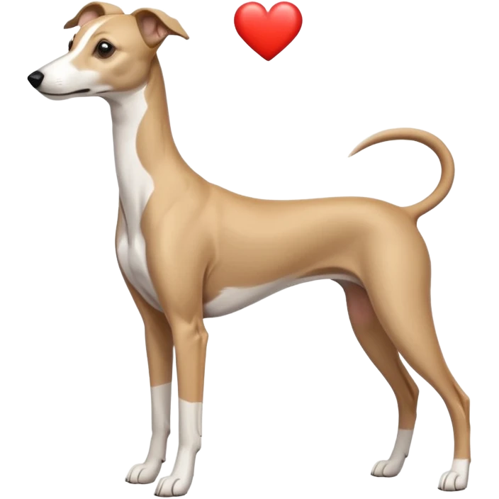 dog whippet hearts emoji
