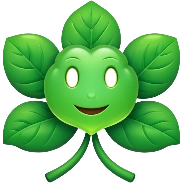 Trebol de 5 hojas emoji black clover emoji