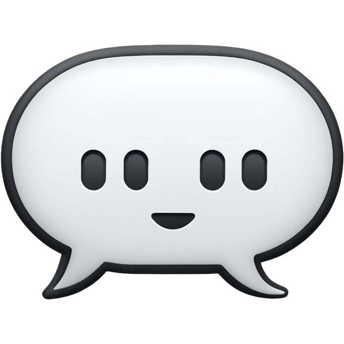 speech bubble with AI letters inside emoji