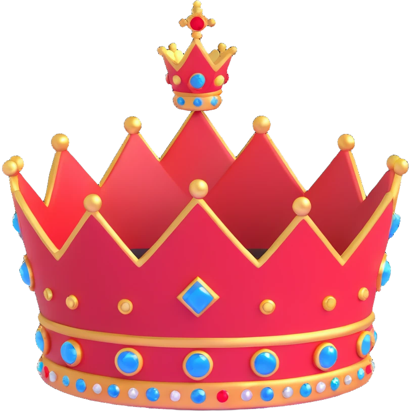 red crown with jewels emoji
