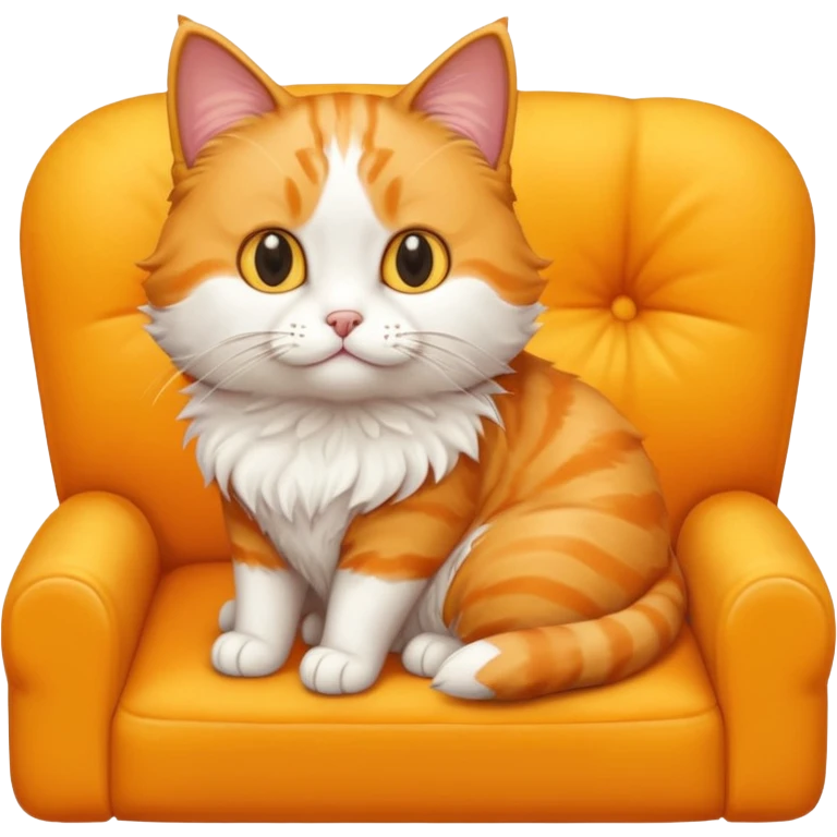 cat in a yellow sofa emoji