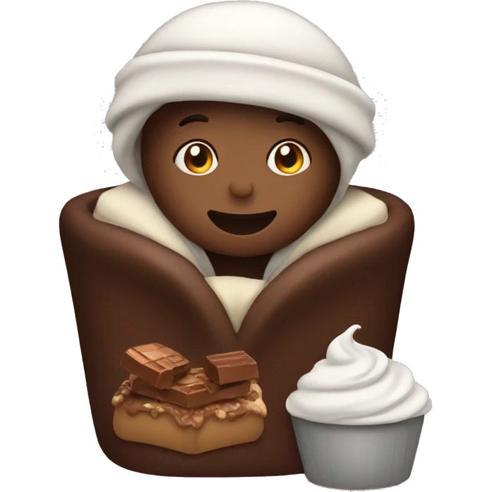 Cozy with chocolate emoji