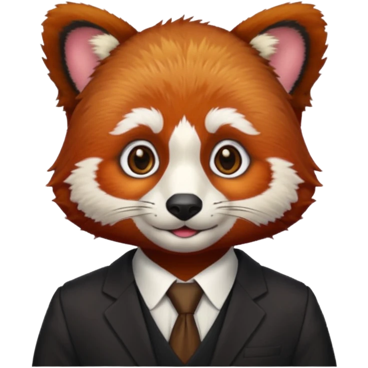 red panda with lawyer hair emoji
