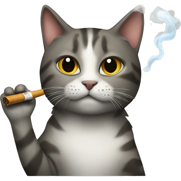 cat smoking emoji