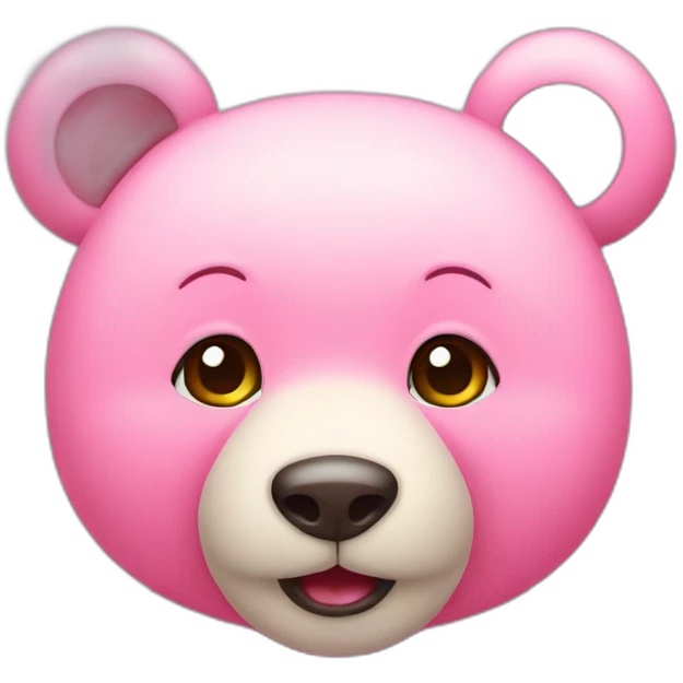 Nounours de couleur rose  emoji