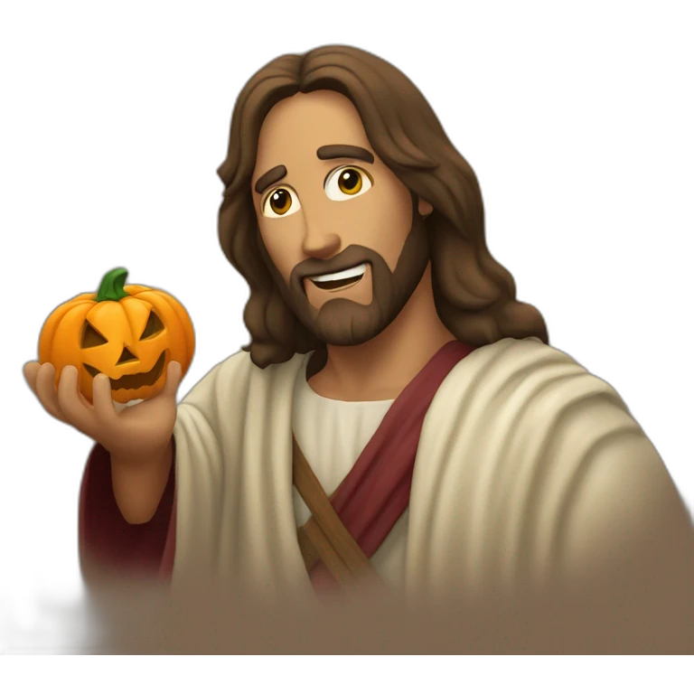 Jesus Christ celebrating Halloween emoji