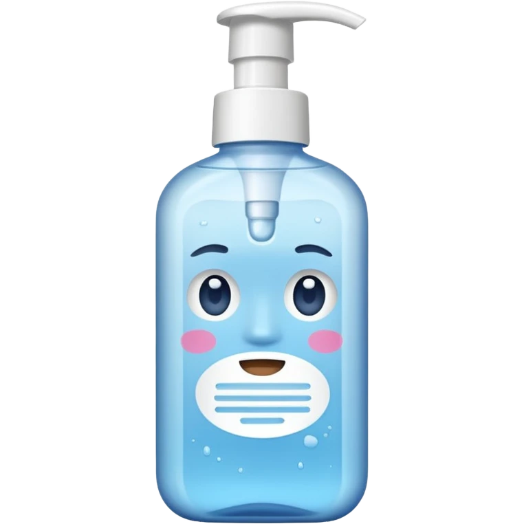 nettoyant visage avec ecriture emoji