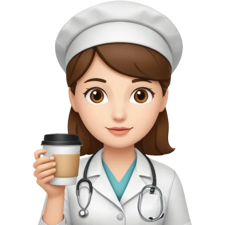 nurse holding drink emoji