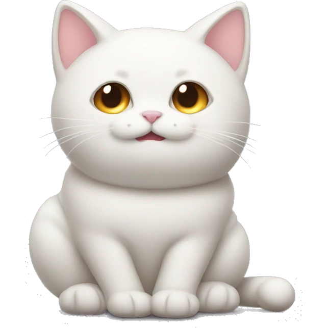 Marshmallow cat emoji