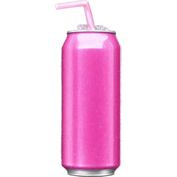 Pink energy drink cute girly glittery  emoji