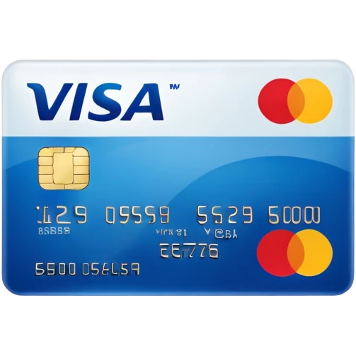 credit card with visa logo emoji