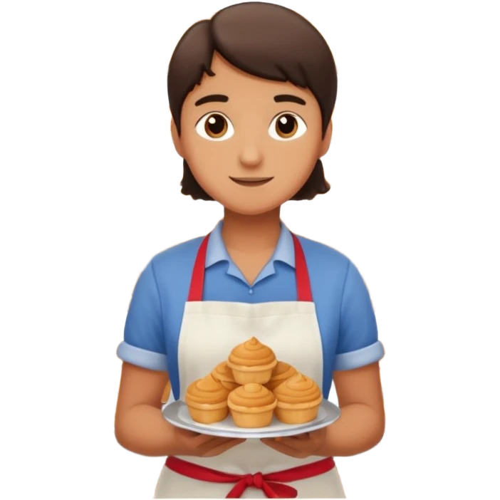 Interim student working in a shop emoji