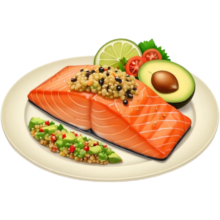Salmon with Quinoa and Avocado emoji