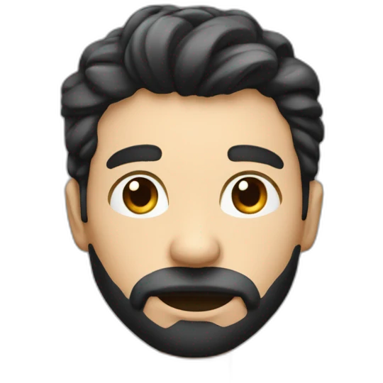 Homme noir avec cheveux crépu qui mange des ramens dans un bol emoji