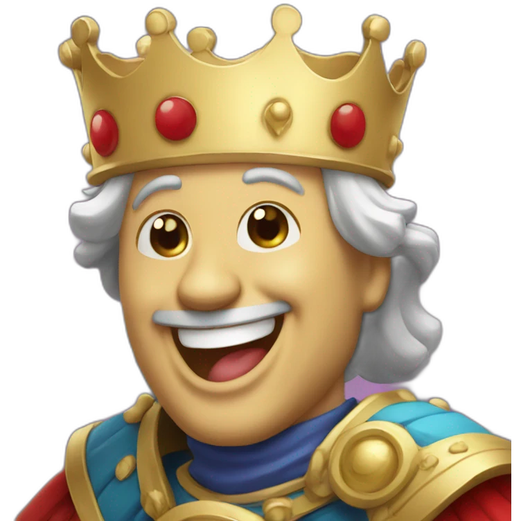 Laughing king of playing card emoji