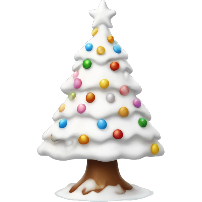 White candy land Christmas tree  emoji