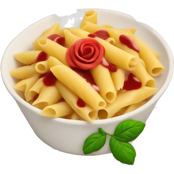 penne pasta with rose sauce emoji
