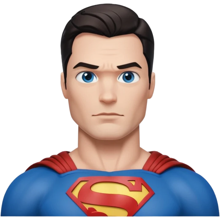 Superman with blue eyes emoji