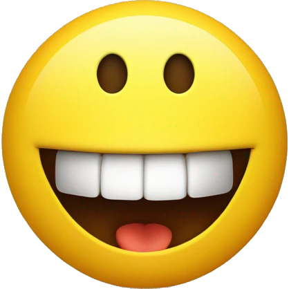 1 yellow smiley with a big smile and tongue out the side of the mouth. yummy concept emoji