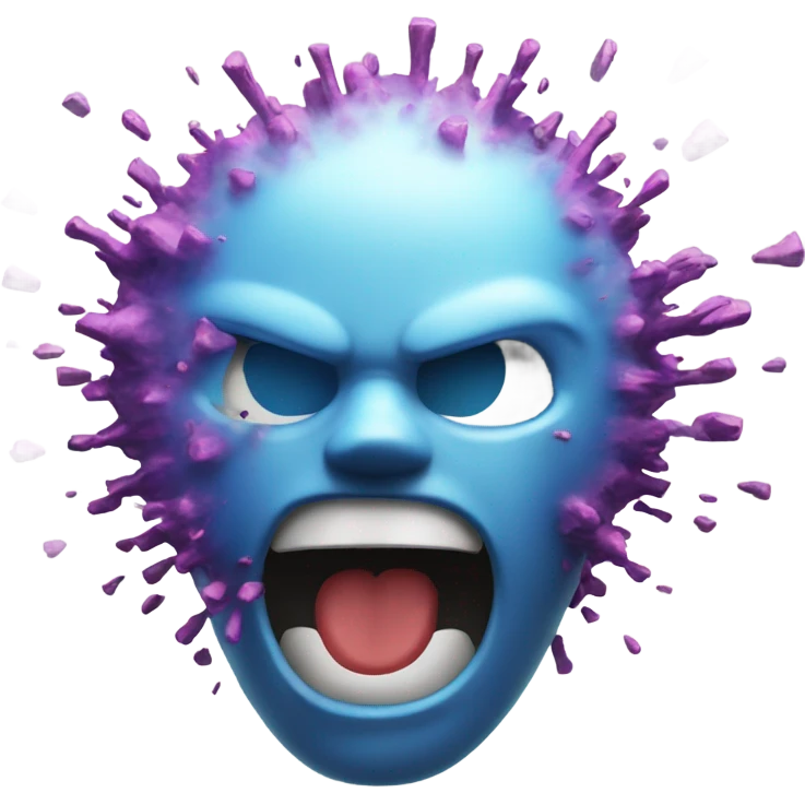 The Android logo exploding emoji