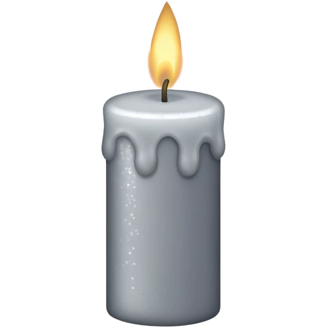 glitter gray candle emoji
