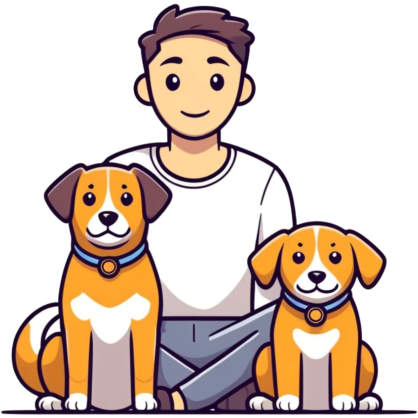 a guy as a dog emoji