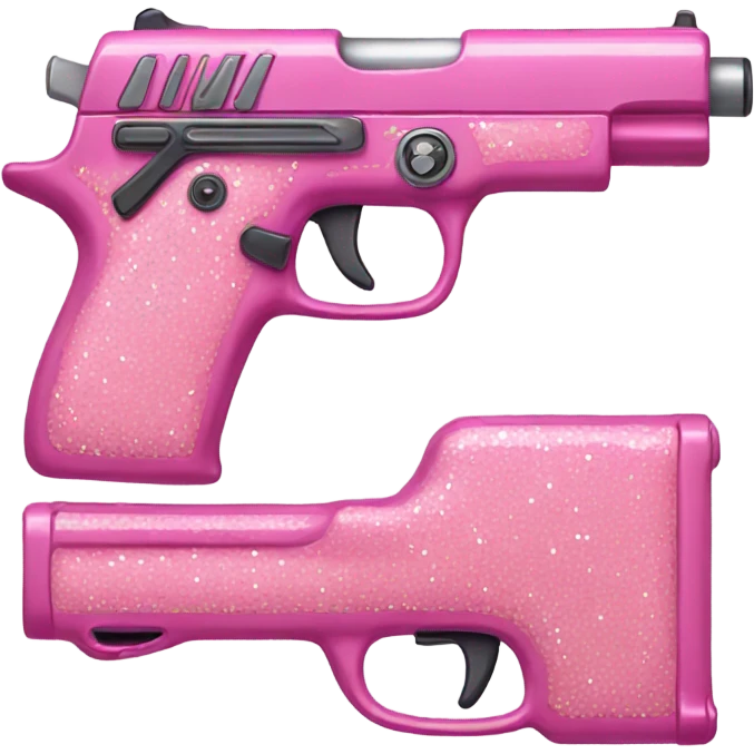 pink bling gun emoji