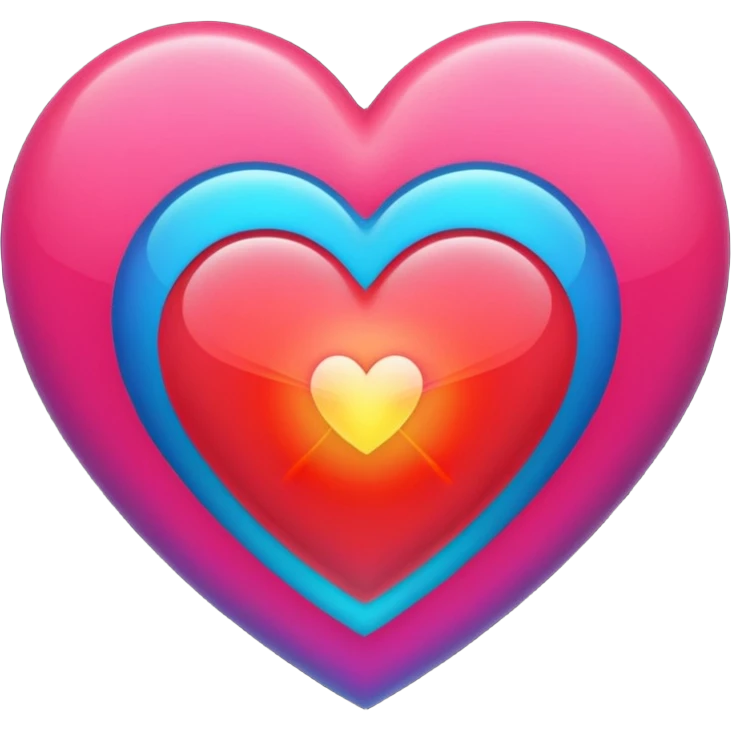 heart colourful lasers emoji