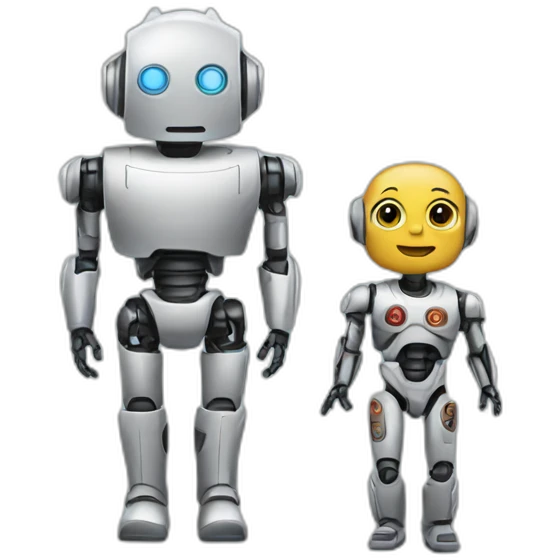 Human and robot emoji