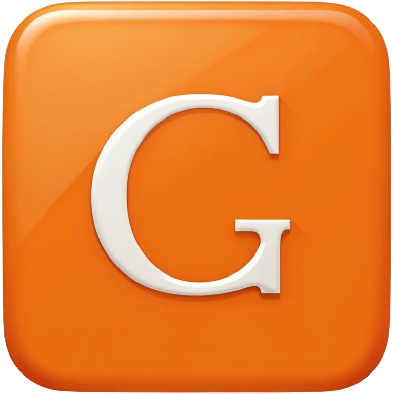 orange square emoji that says "G" emoji
