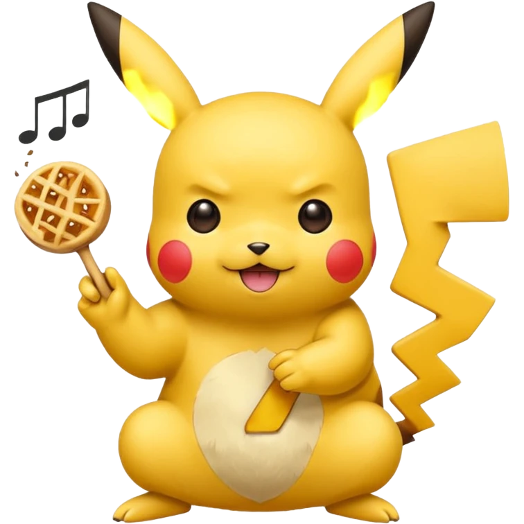 пікачу їсть, сидить, співає, танцює emoji