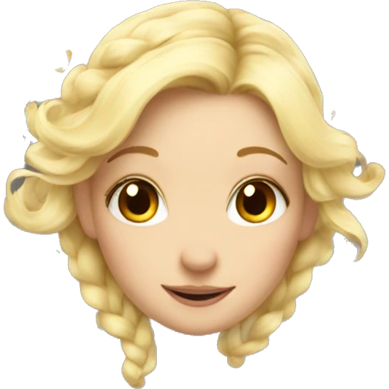 blonde fairy with butterflies in the hair emoji