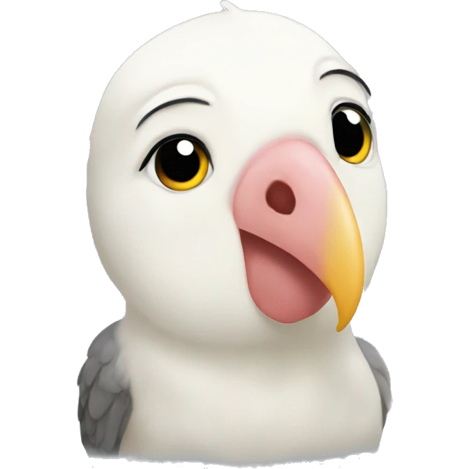 bald cockatiel emoji emoji