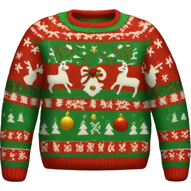 ugly holiday sweater emoji