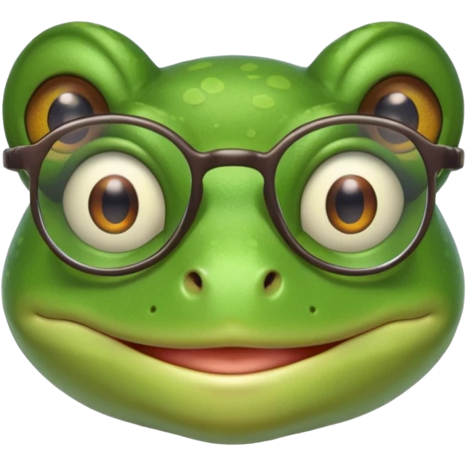 frog with glasses  emoji