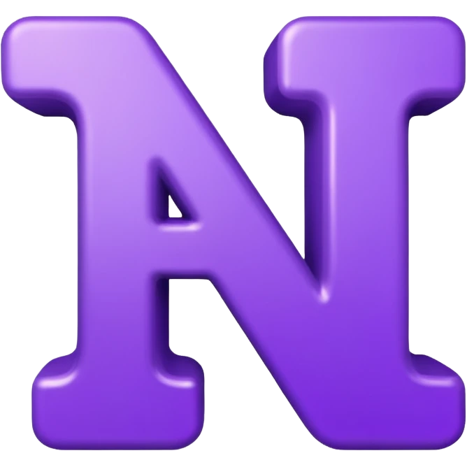 3D text that spells "you" in a shiny purple fancy font  emoji