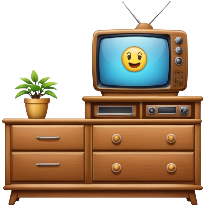 television on dresser emoji