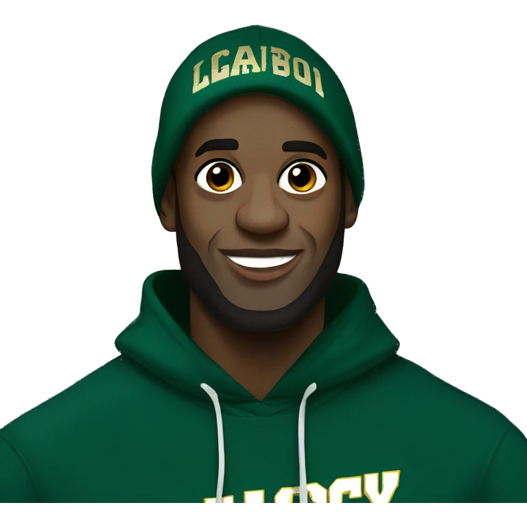 Lebron James wearing cal poly hoodie emoji