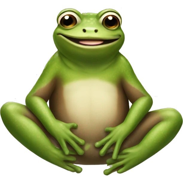 Frog on a sloth emoji
