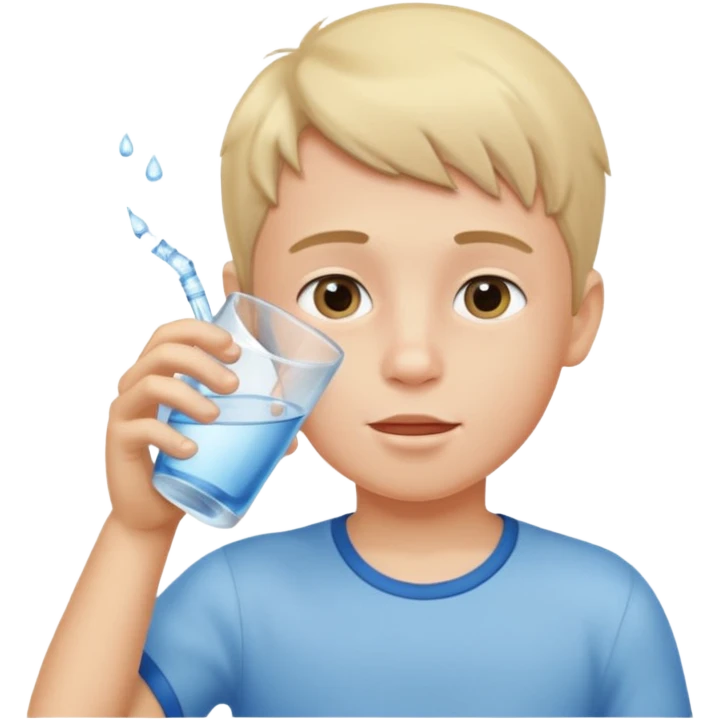 boy drinking water emoji