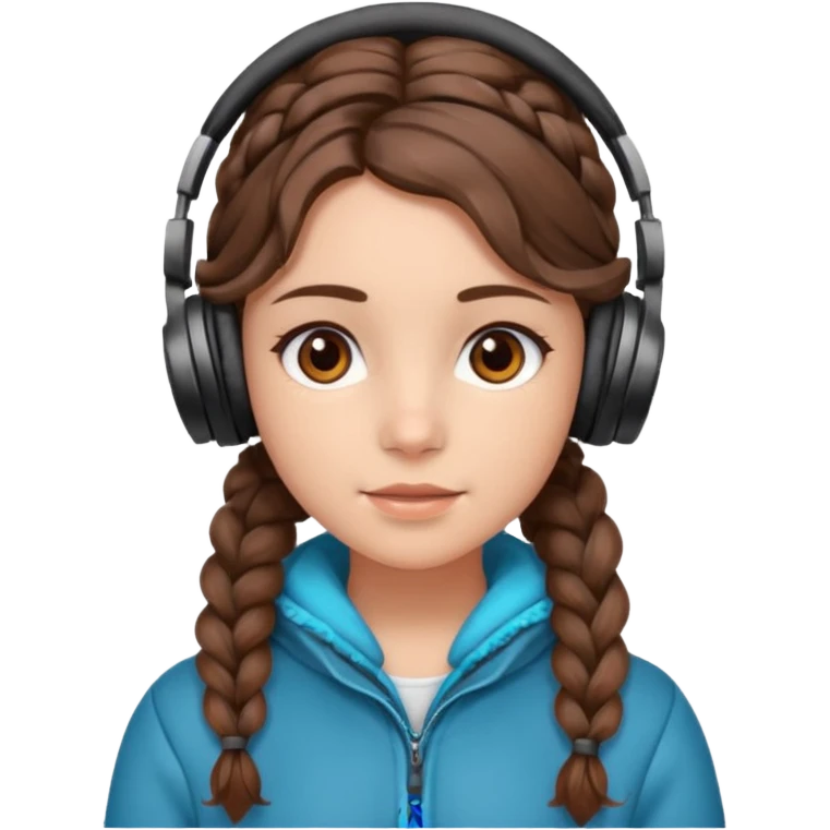Я хочу дівчину з світлою шкірою корисним волоссям коричне вими очима і з навушниками і в теплому одязі і кучеряве не дуже у косичці  emoji