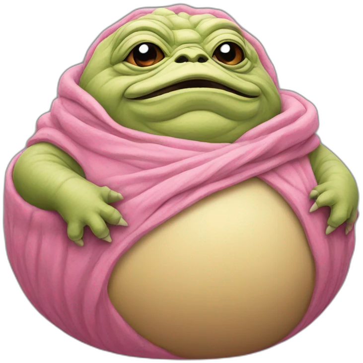 Pink Jabba the hutt emoji