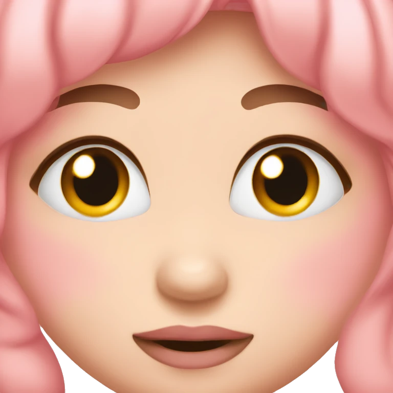 pink blushing face emoji