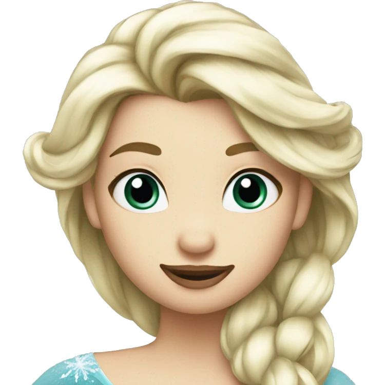 duck with hair like elsa from frozen emoji
