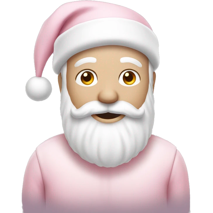 pastel pink santa man, with white skin emoji
