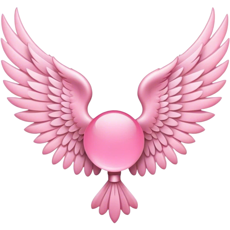 wings emblem light pink emoji