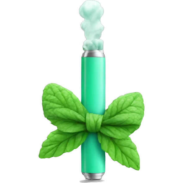 mint vape with a bow  emoji