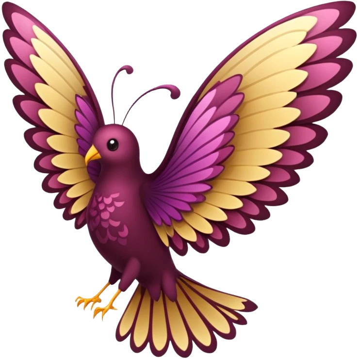 bordo kelebek emoji