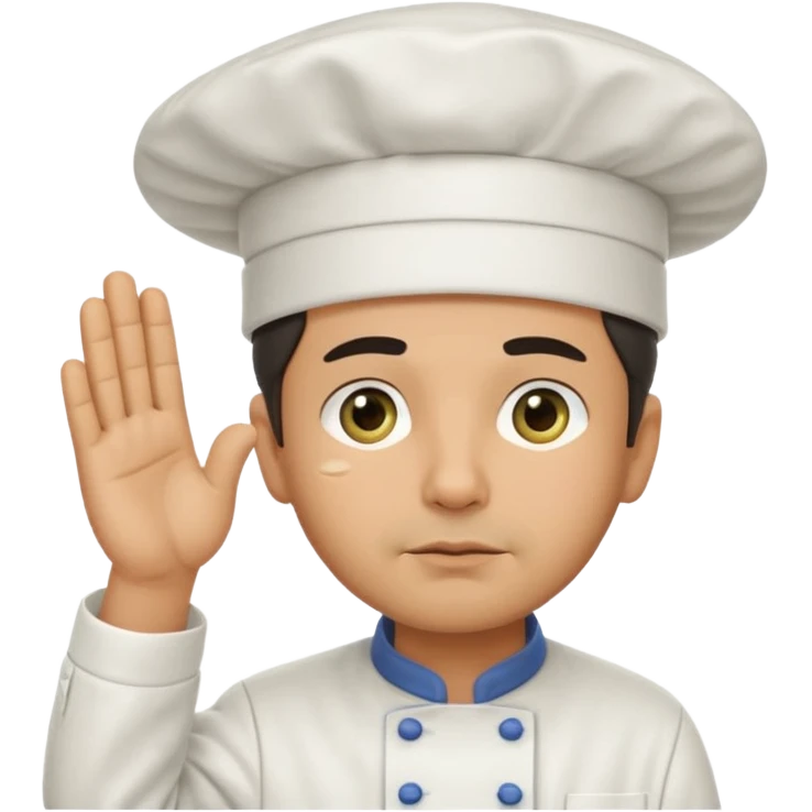 Chef saluting with one tear drop coming down his eye emoji