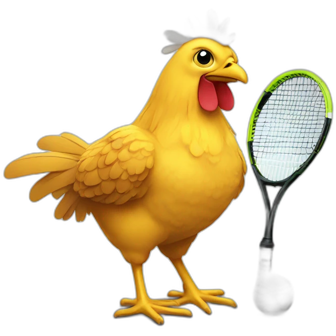Tennis chicken emoji